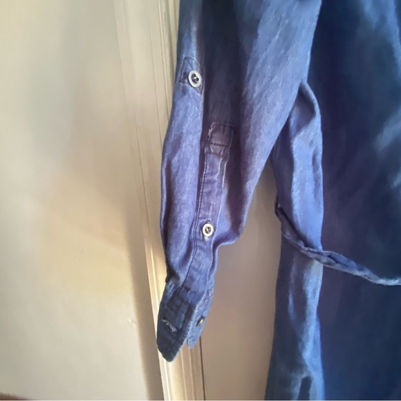Ali& Kris Denim Collared Button Up Dress size Large - Picture 4 of 5